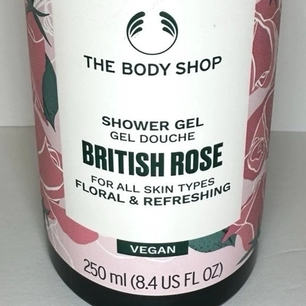 The Body Shop British Rose Shower Gel 8.4 oz 250ml Vegan Floral NEW